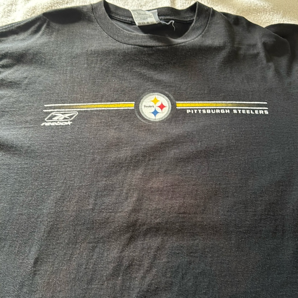 Reebok Pittsburgh Steelers Men Shirt Long Sleeve Large.